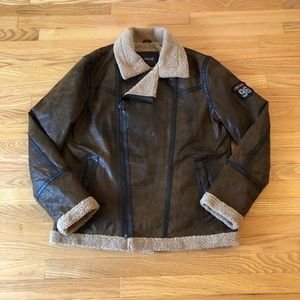Flavor Brown Faux Shearling Jacket